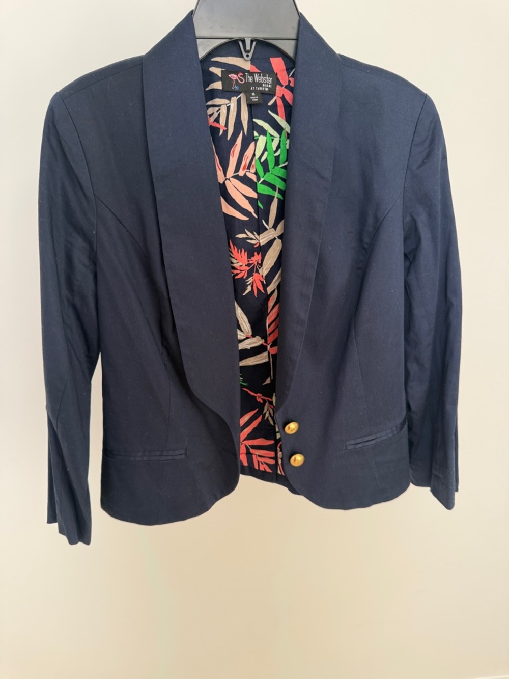 The Webster at Target Navy Blazer with Floral Lining